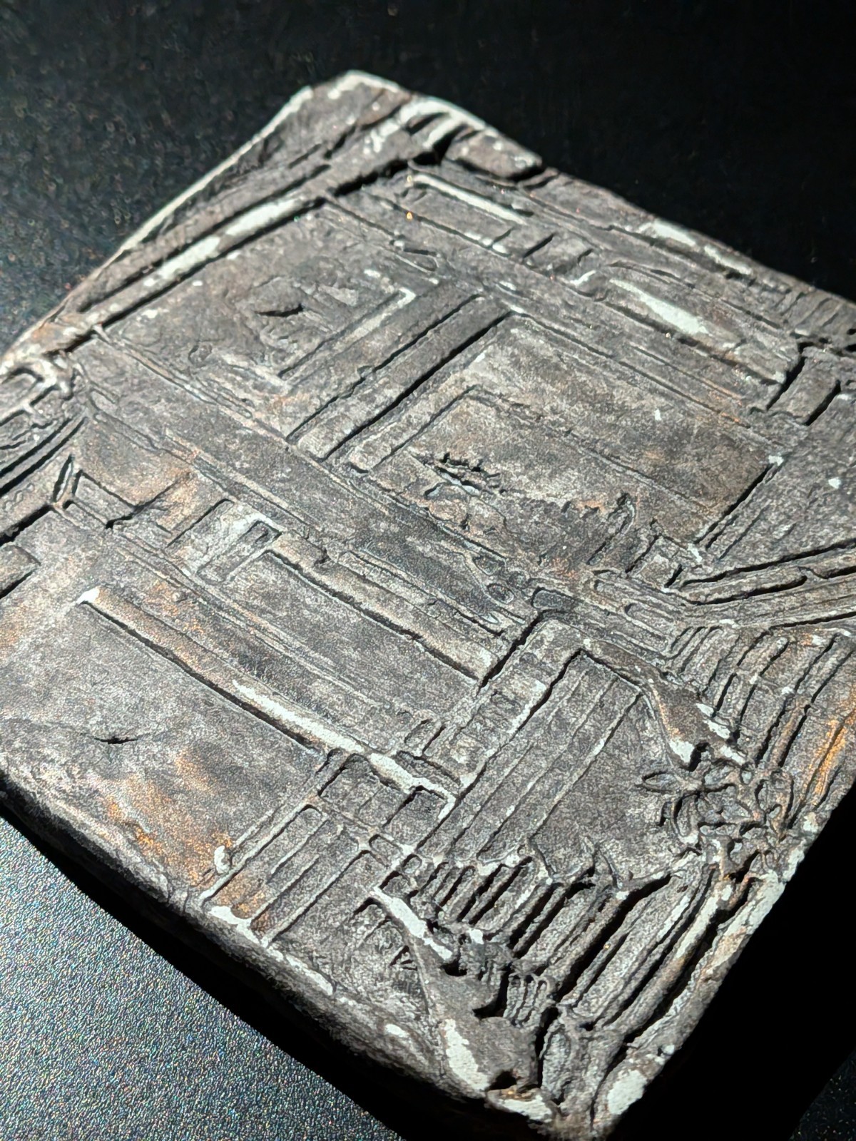 KAMI GATE SHRINE Clay Relief - Handmade Japanese Temple, Dark Copper, 10x10cm - Image 7