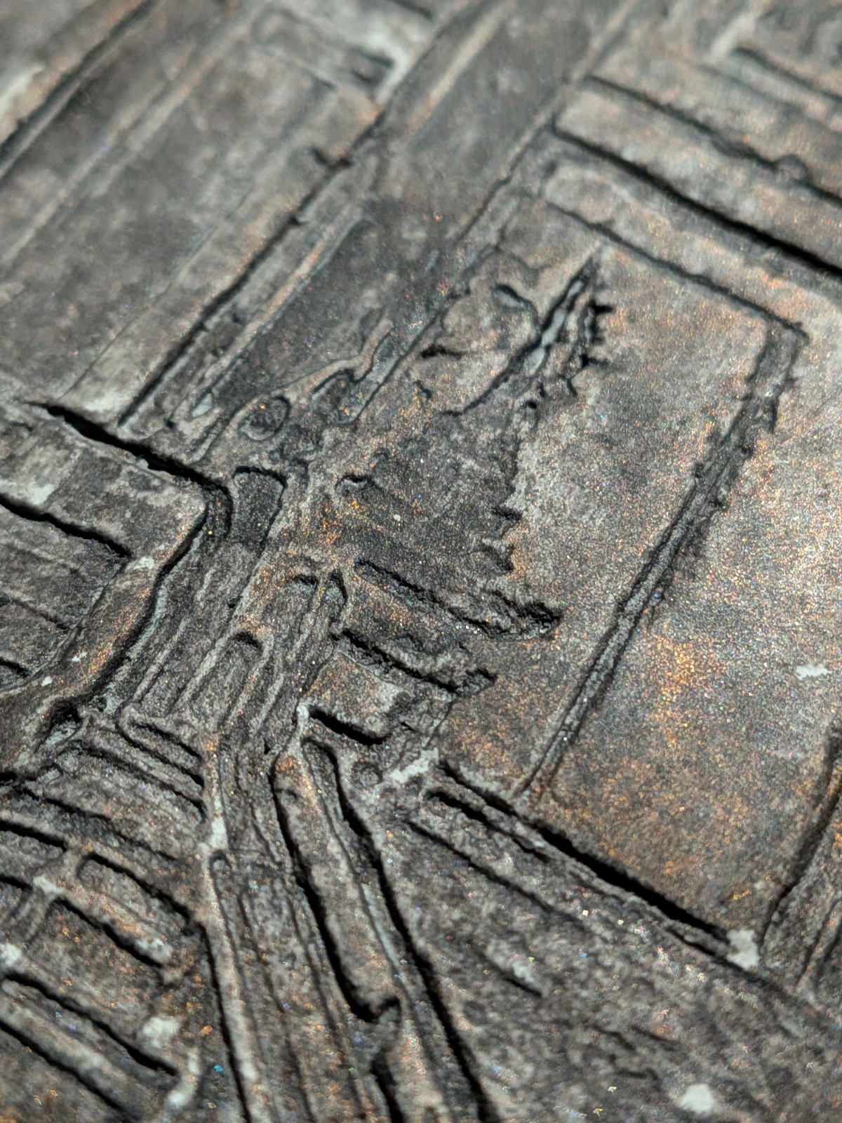 KAMI GATE SHRINE Clay Relief - Handmade Japanese Temple, Dark Copper, 10x10cm - Image 8