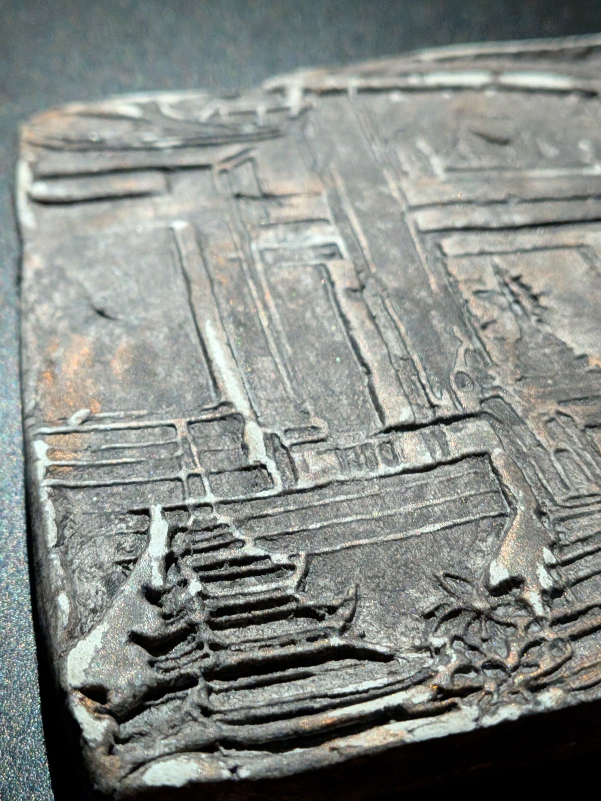 KAMI GATE SHRINE Clay Relief - Handmade Japanese Temple, Dark Copper, 10x10cm - Image 9