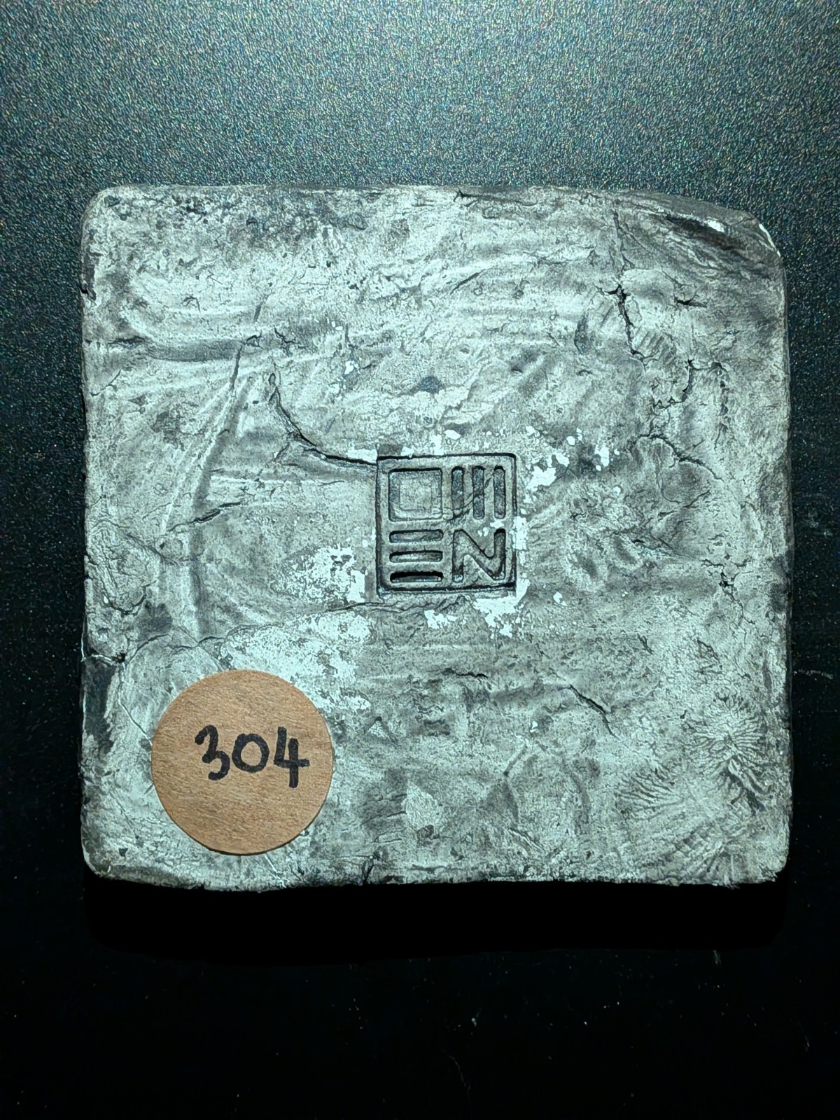 HIBAGON Clay Relief - Handmade Japanese Folklore Sculpture, Dark Copper, 10x10cm - Image 3