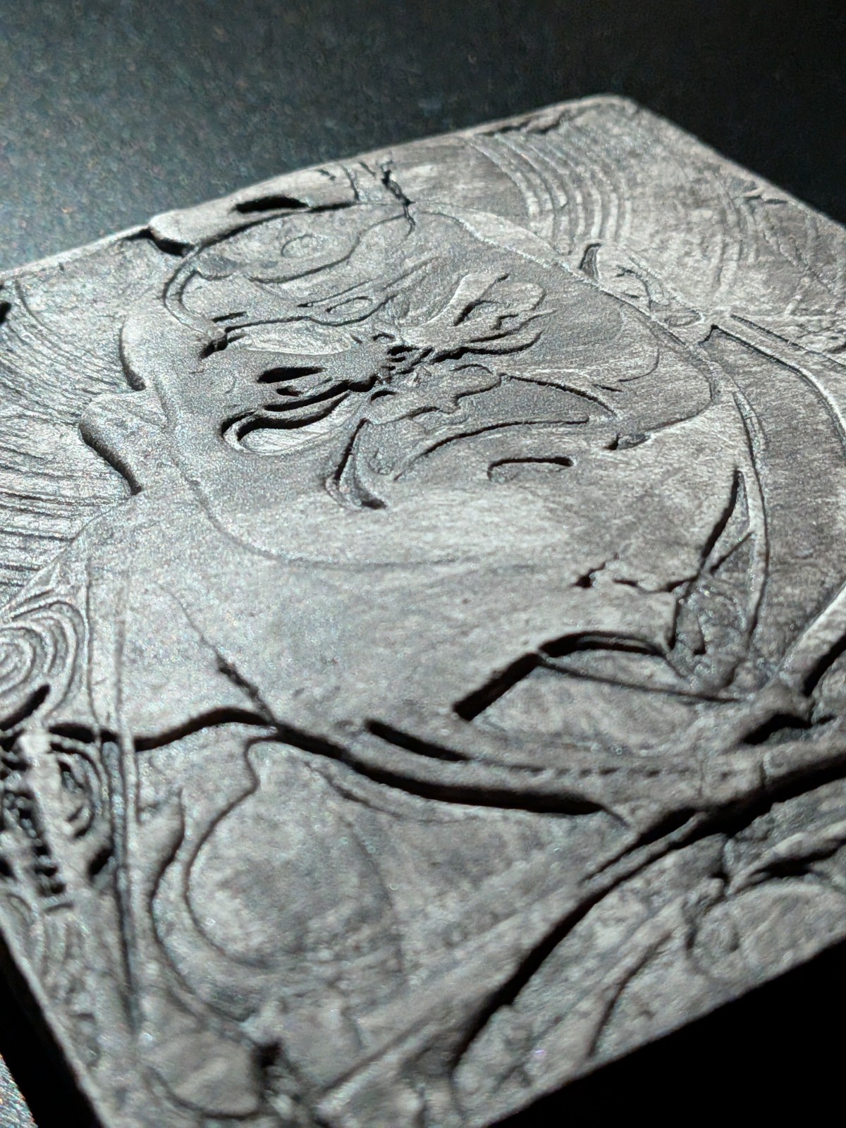 NIO GUARDIAN Clay Relief - Handmade Japanese Temple Sculpture, Grey, 10x10cm - Image 6