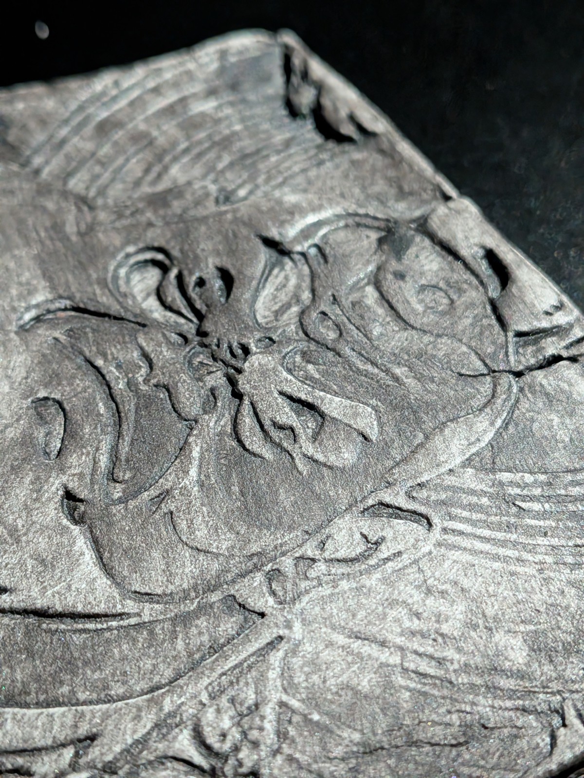 NIO GUARDIAN Clay Relief - Handmade Japanese Temple Sculpture, Grey, 10x10cm - Image 7