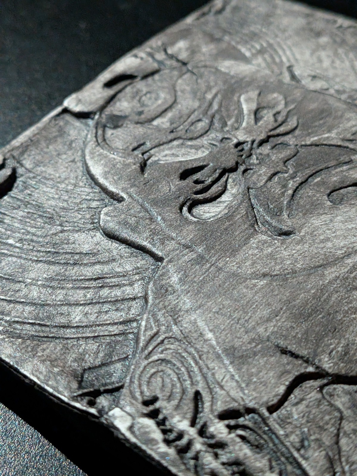 NIO GUARDIAN Clay Relief - Handmade Japanese Temple Sculpture, Grey, 10x10cm - Image 8