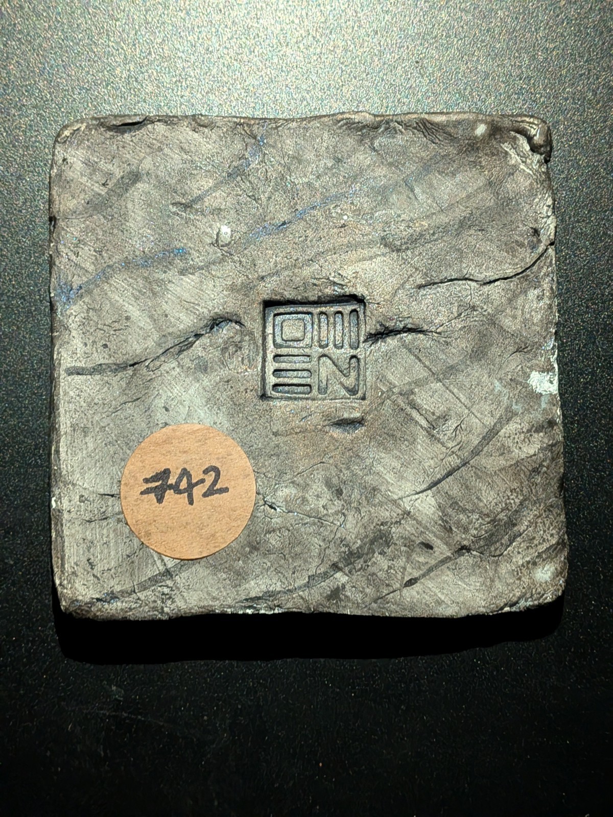 GASHADOKURO Clay Relief - Handmade Yokai Skeleton Sculpture, Dark Copper, 10x10cm - Image 2