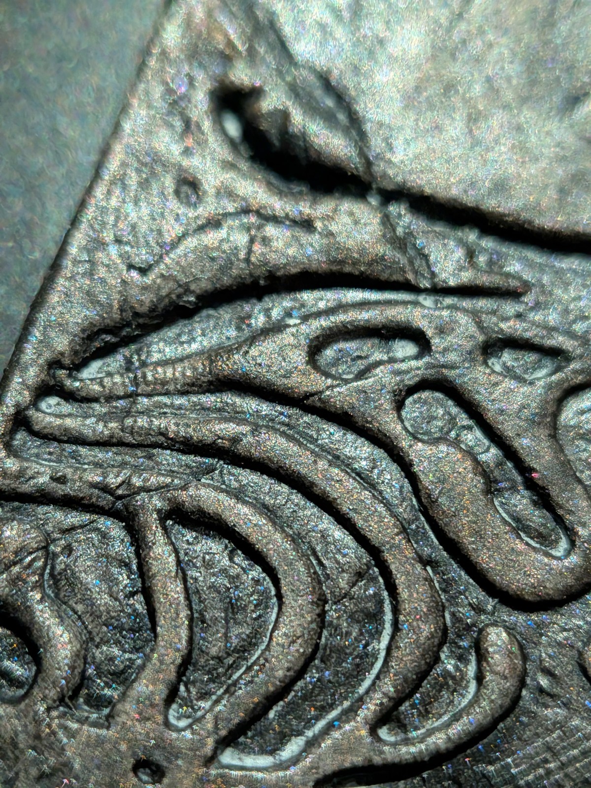 GASHADOKURO Clay Relief - Handmade Yokai Skeleton Sculpture, Dark Copper, 10x10cm - Image 10