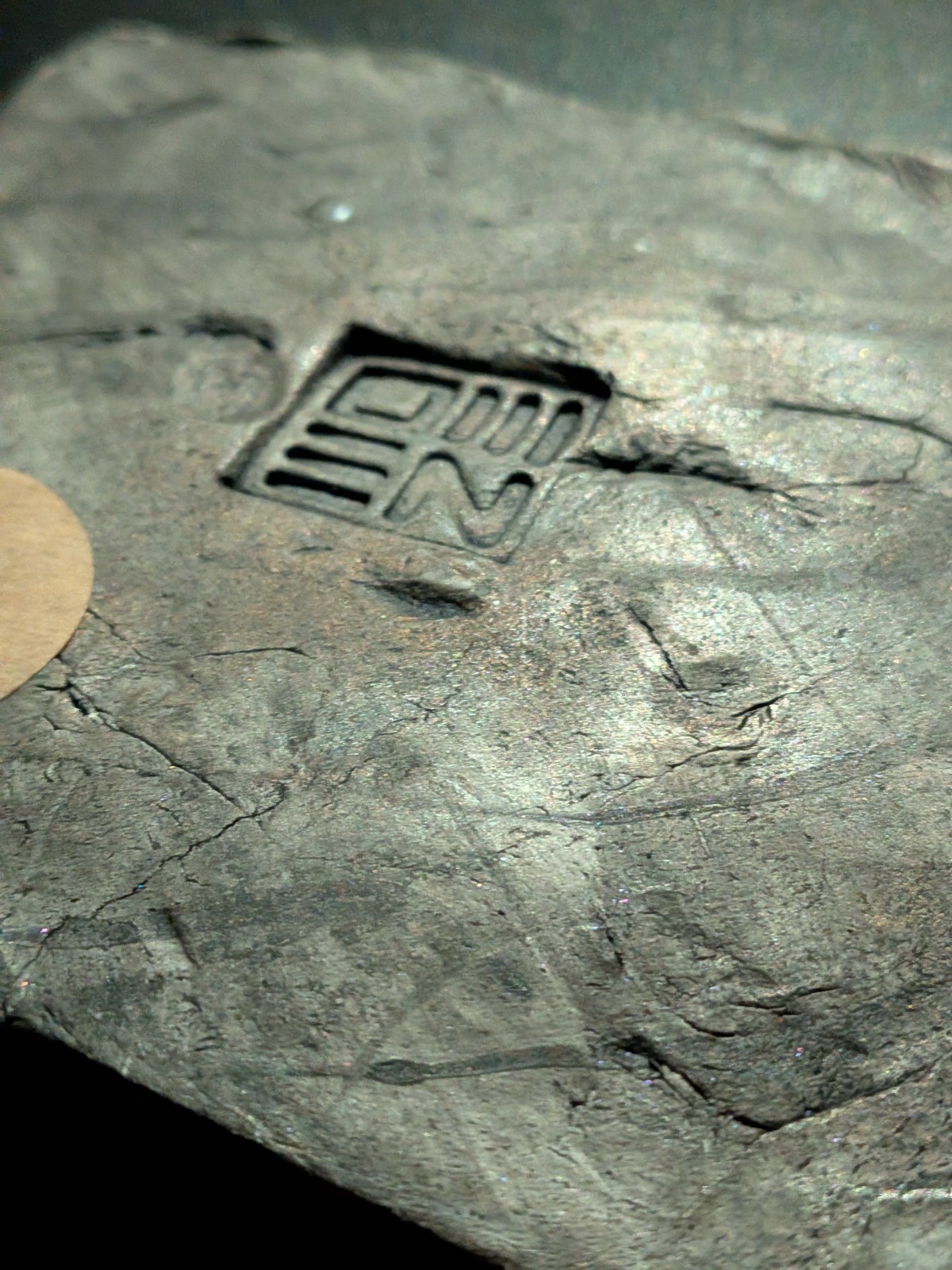 GASHADOKURO Clay Relief - Handmade Yokai Skeleton Sculpture, Dark Copper, 10x10cm - Image 15