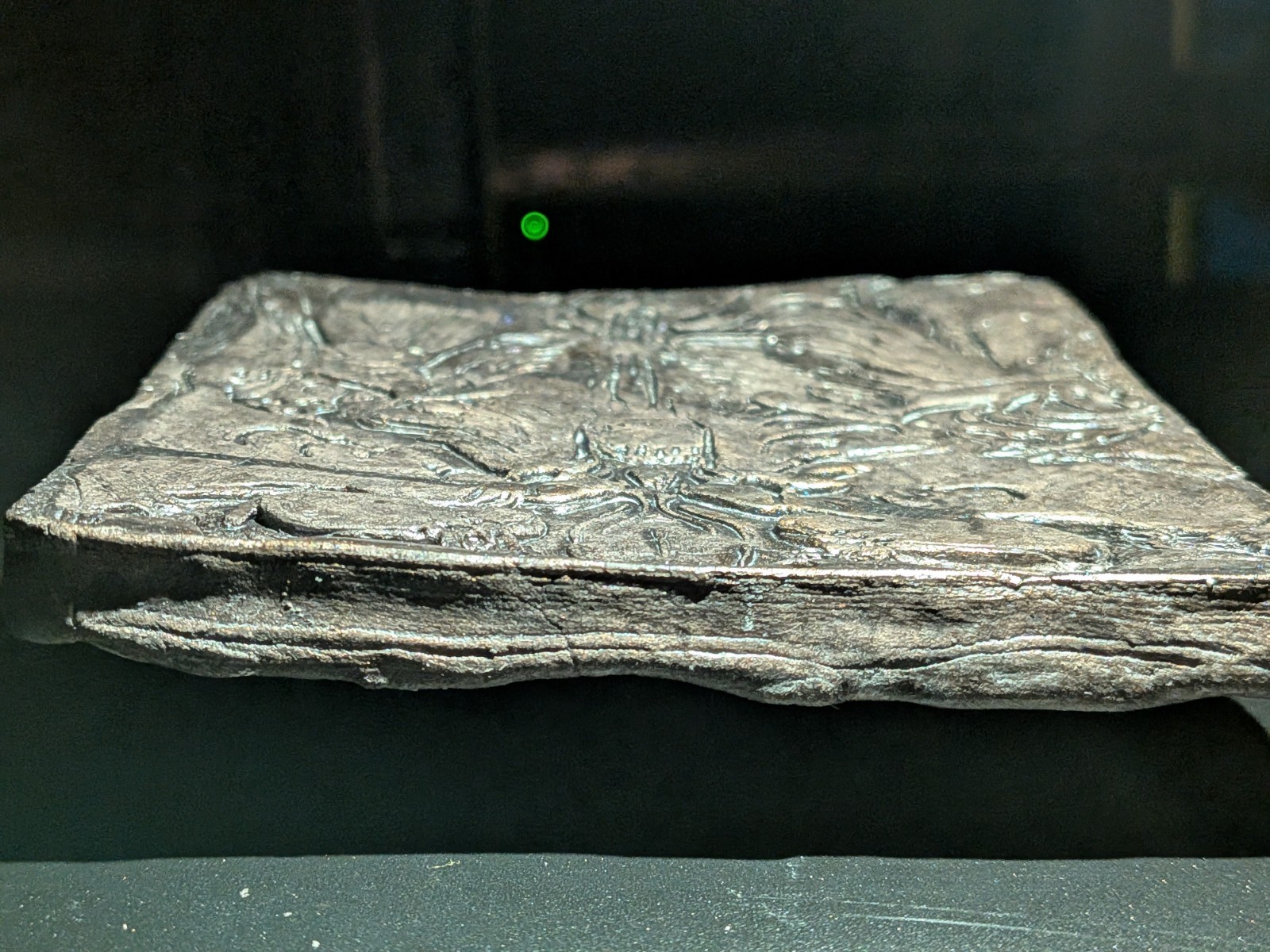 GASHADOKURO Clay Relief - Handmade Yokai Skeleton Sculpture, Dark Copper, 10x10cm - Image 18