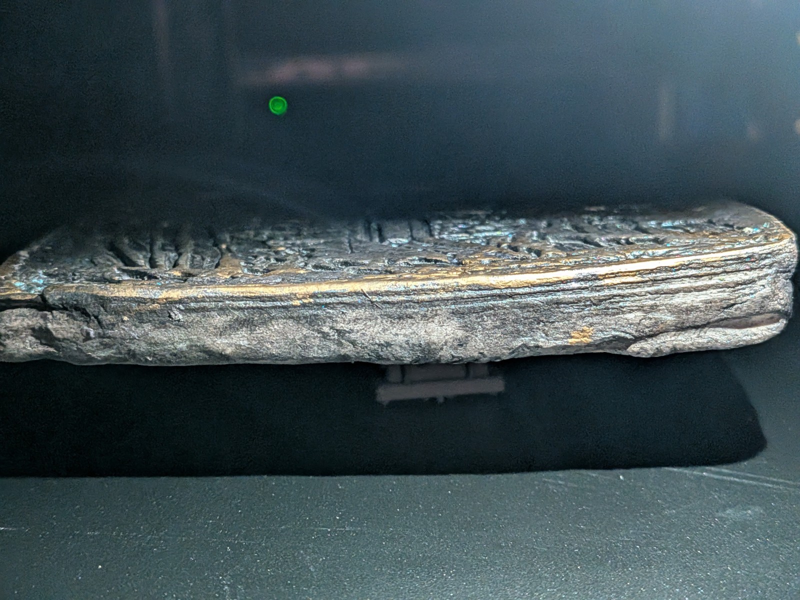 GOLDEN PAGODA Clay Relief - Handmade Japanese Sculpture, Gold/Silver, 10x10cm - Image 18