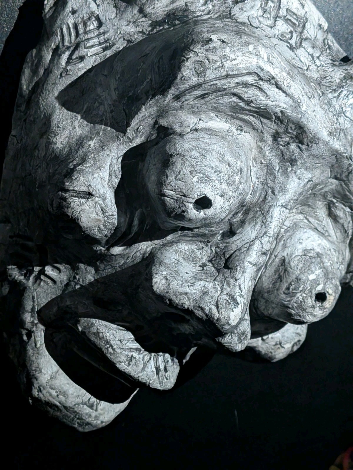 ONI KING Clay Demon Mask - Handmade Yokai Sculpture, Copper - Image 6