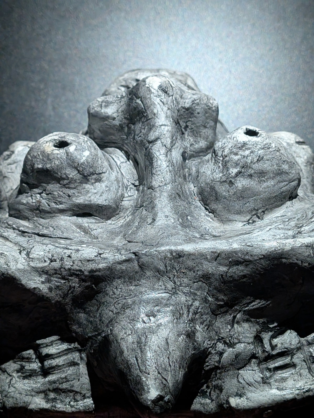 ONI KING Clay Demon Mask - Handmade Yokai Sculpture, Copper - Image 8