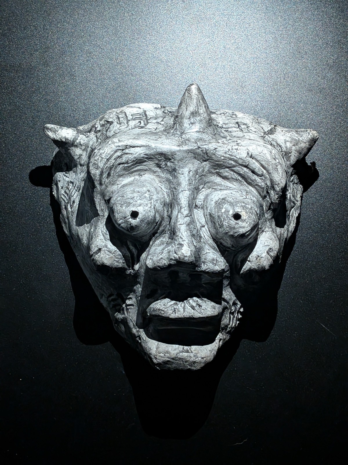 ONI KING Clay Demon Mask - Handmade Yokai Sculpture, Copper - Image 17