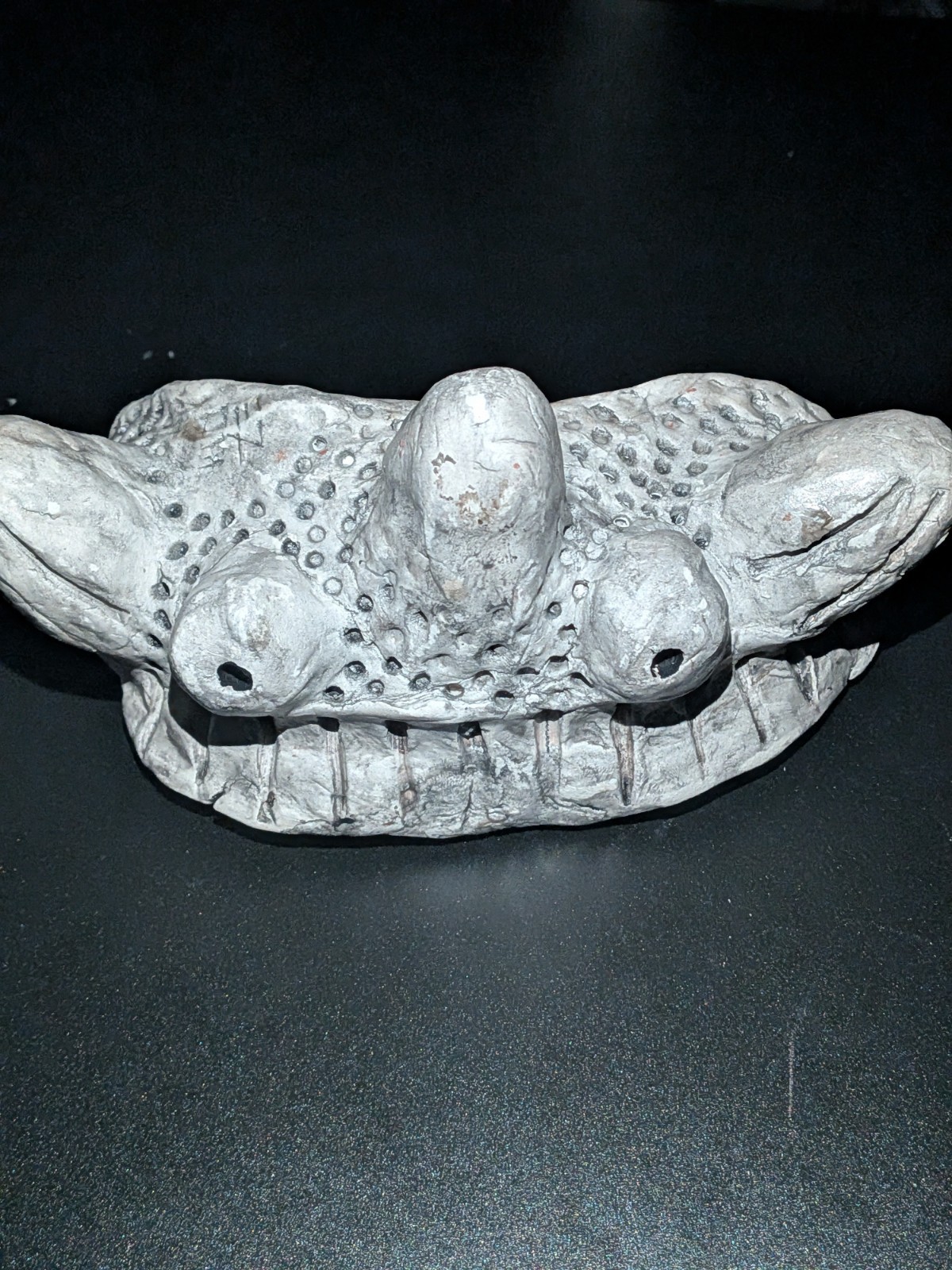 CRAB YOKAI Crown - Handmade Clay Sculpture, White, Japanese Folklore - Image 9