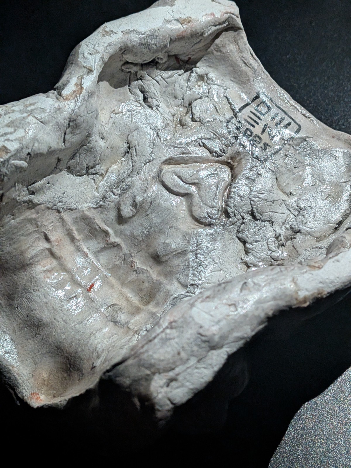 GHOST EYES Clay Demon Mask - Handmade Yokai Sculpture, White - Image 15