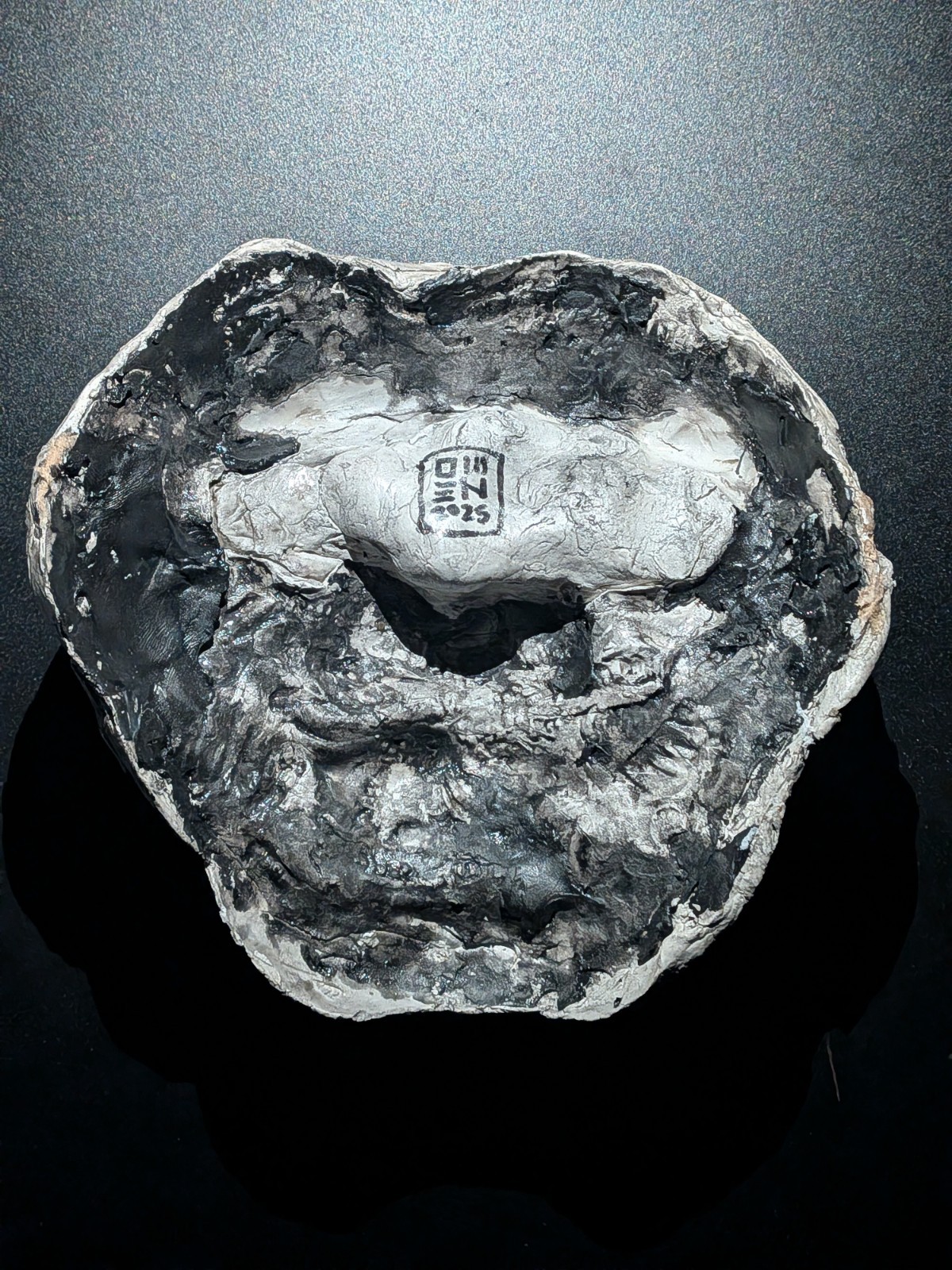 IWA-ZURA Clay Demon Mask - Handmade Yokai Sculpture, White - Image 2