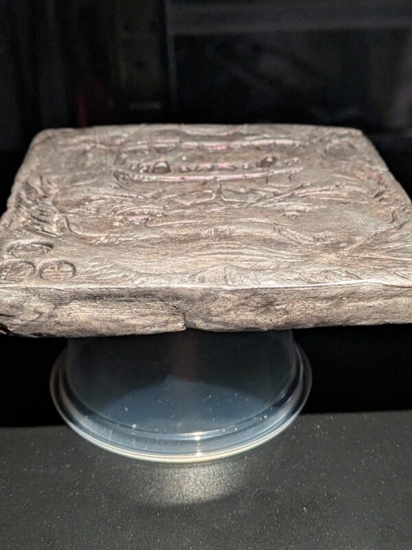 SATORI Clay Relief - Handmade Japanese Folklore Sculpture, Silver/Pink, 10x10cm - Image 23