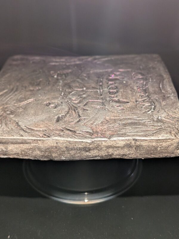 SATORI Clay Relief - Handmade Japanese Folklore Sculpture, Silver/Pink, 10x10cm - Image 24