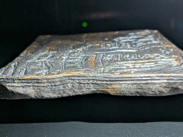 GOLDEN PAGODA Clay Relief - Handmade Japanese Sculpture, Gold/Silver, 10x10cm - Image 21