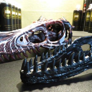 VELOCIRAPTOR SKULL - Handmade Clay Dinosaur Sculpture, Paleontology Art