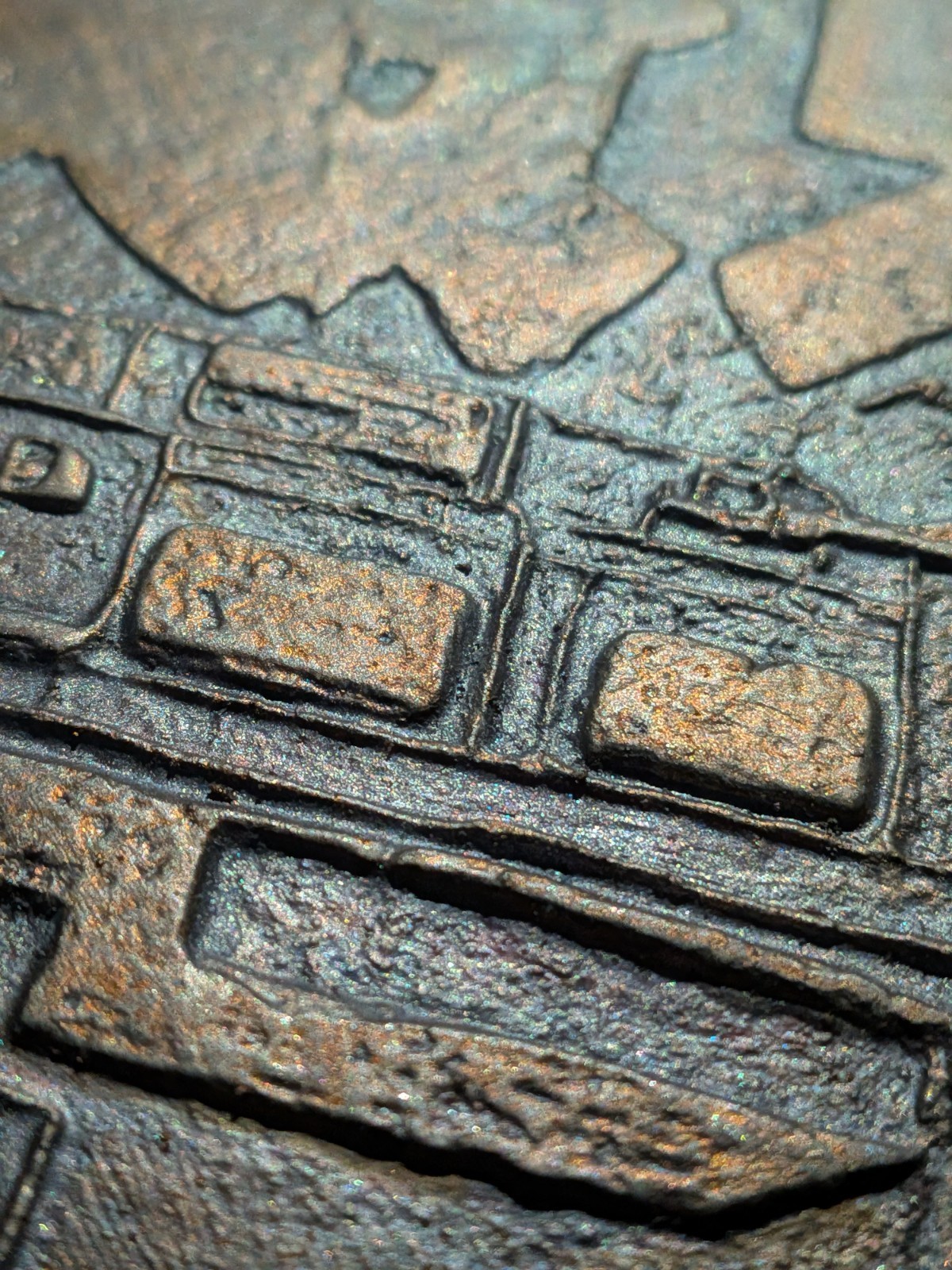 KATA STREET Clay Relief - Handmade Japanese Cityscape, Iridescent, 20x20cm - Image 10