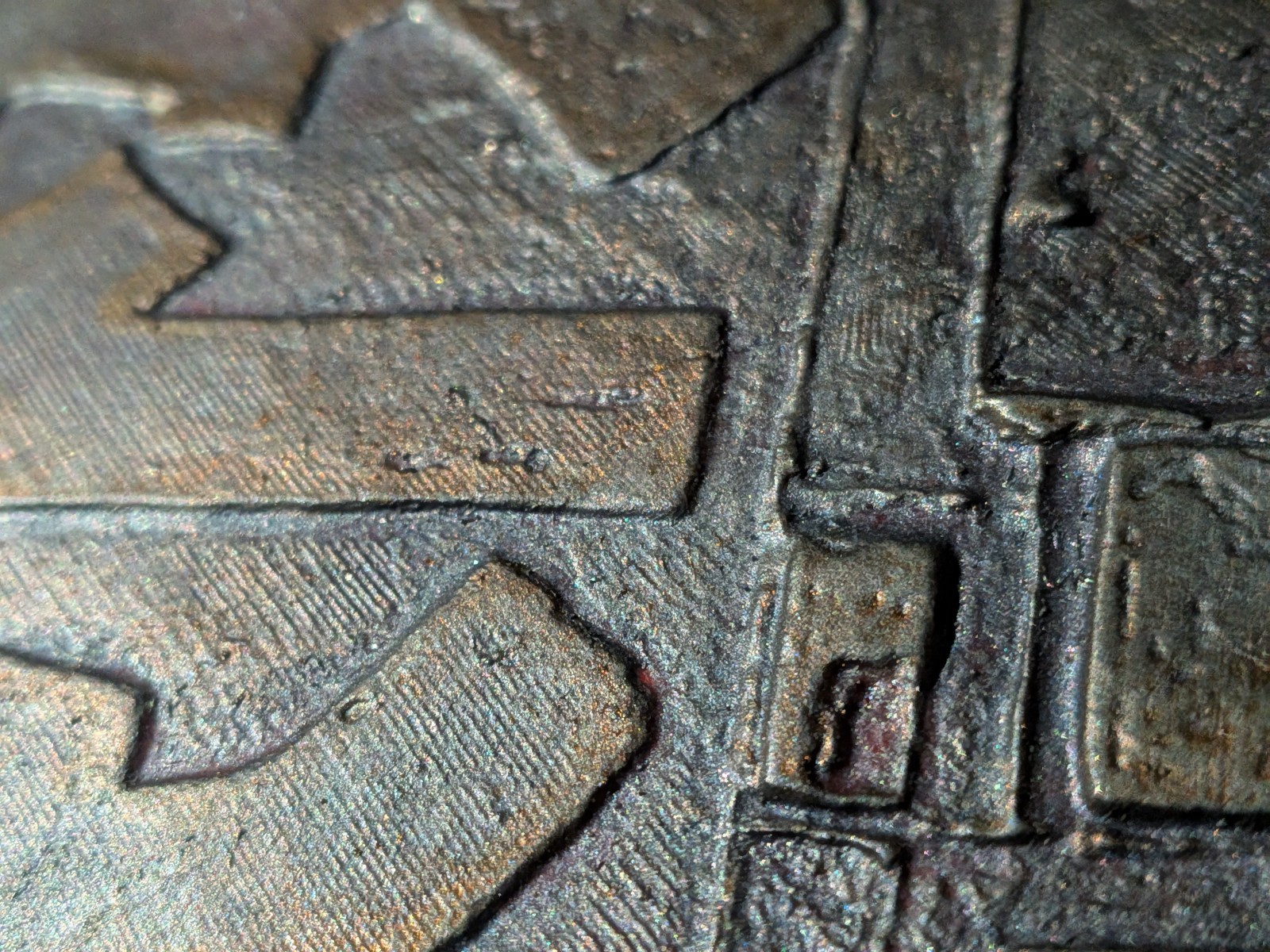 KATA STREET Clay Relief - Handmade Japanese Cityscape, Iridescent, 20x20cm - Image 11