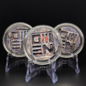 VOID TIDE Coin [VDT I03] - Handmade Clay, Iridescent, Limited Edition Trio, 27mm