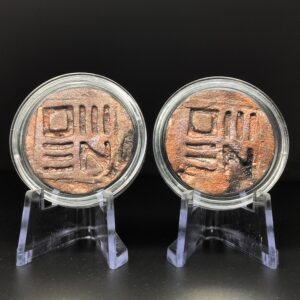 DEEP CINDER Coin [DPC C02] - Handmade Clay, Copper, Limited Edition Pair, 27mm