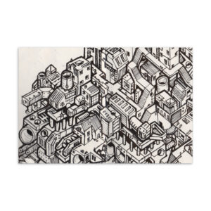 NO VACANCY – Cyberpunk City Postcard, Sketchbook Print