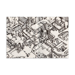 SIGNAL LOST – Cyberpunk City Postcard, Sketchbook Print