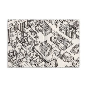OUTER ZONE COMPLEX – Cyberpunk City Postcard, Sketchbook Print