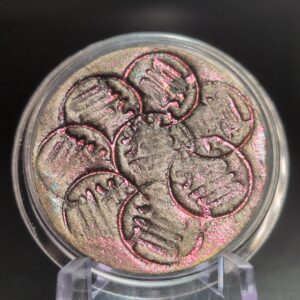FALLOW PRESS Coin [FPR I01] - Handmade Clay, Bronze/Iridescent, Limited Edition, 27mm