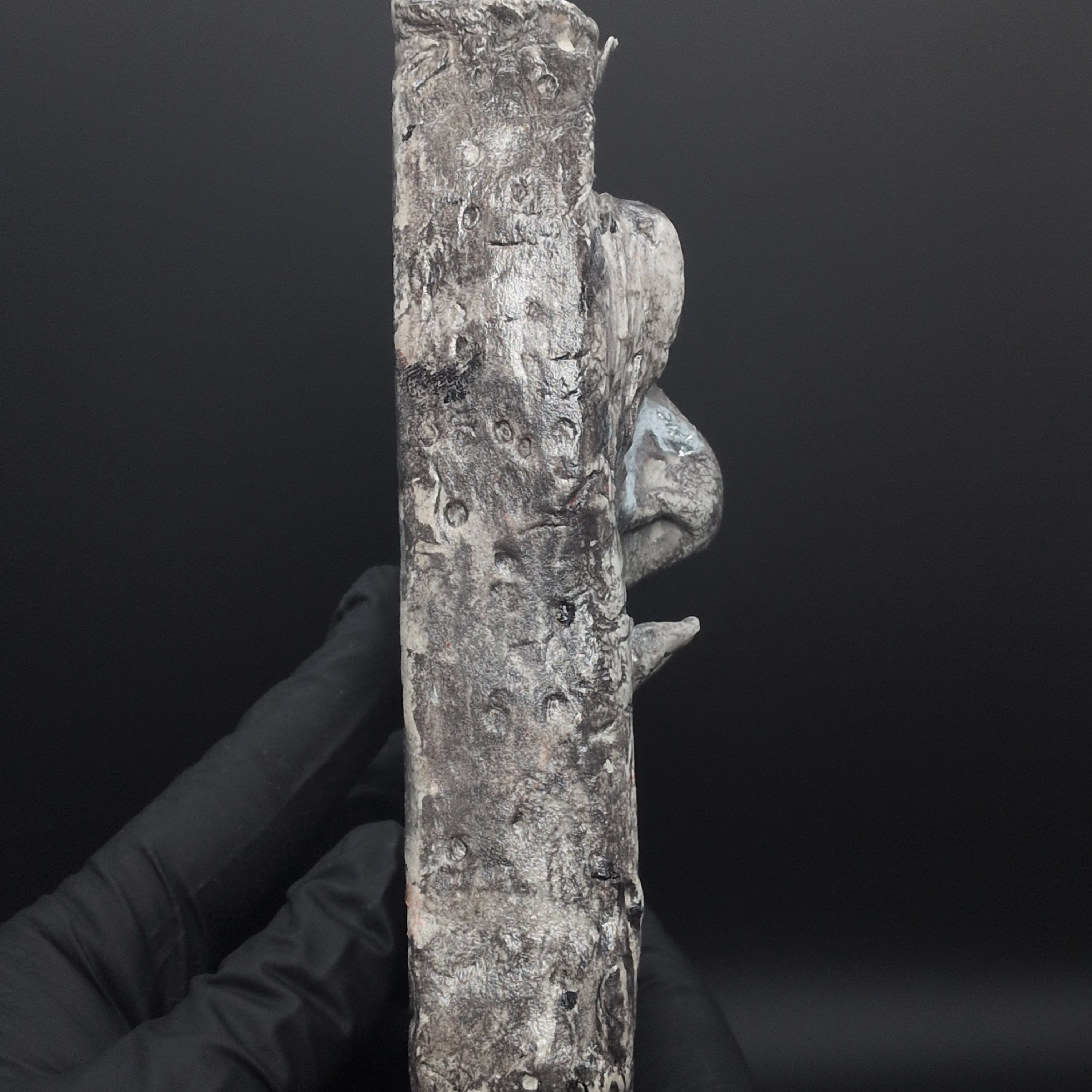 SPIRIT EFFIGY - Handmade Japanese Clay Sculpture, Tarnished Silver, Ashen Elder - Image 5