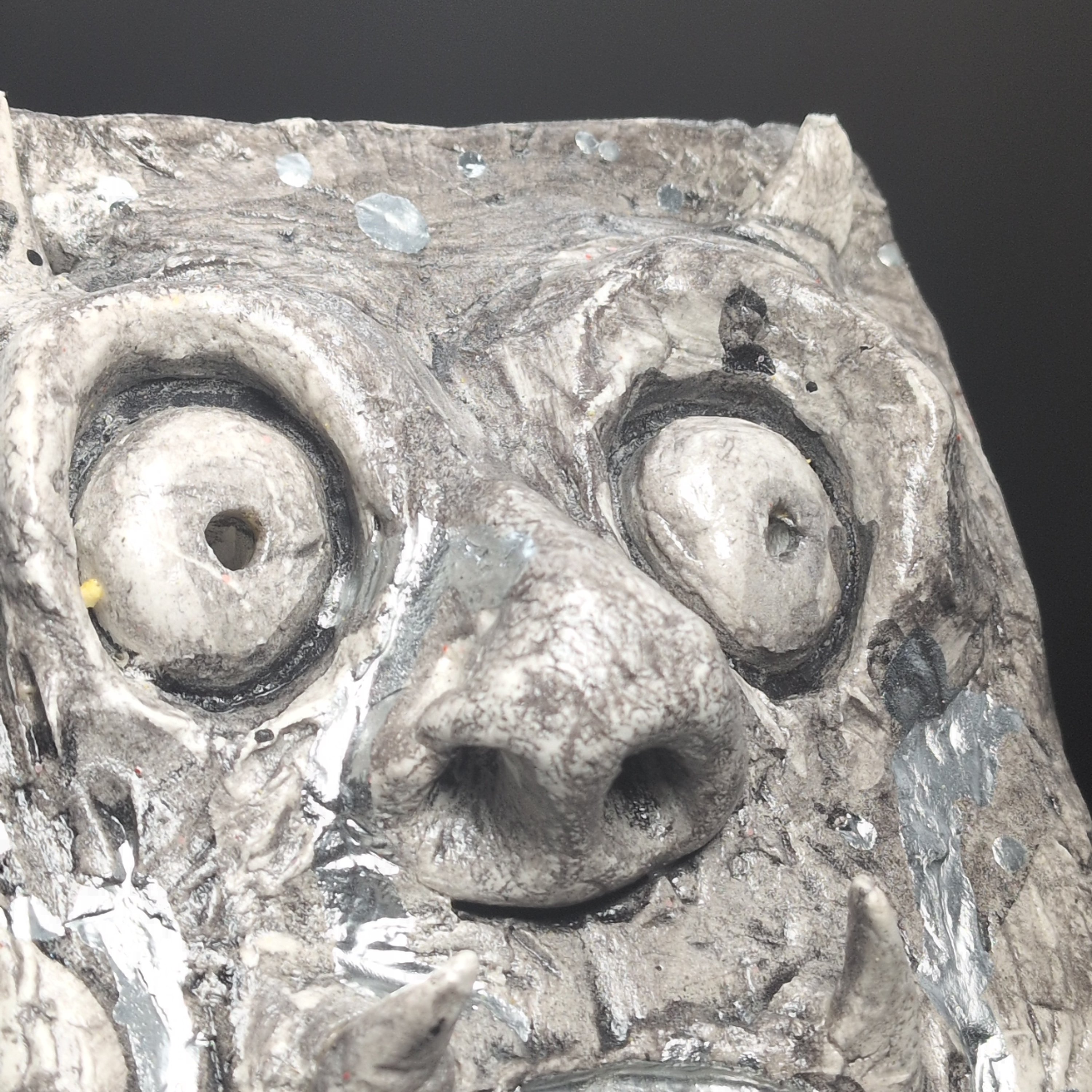 SPIRIT EFFIGY - Handmade Japanese Clay Sculpture, Tarnished Silver, Ashen Elder - Image 11