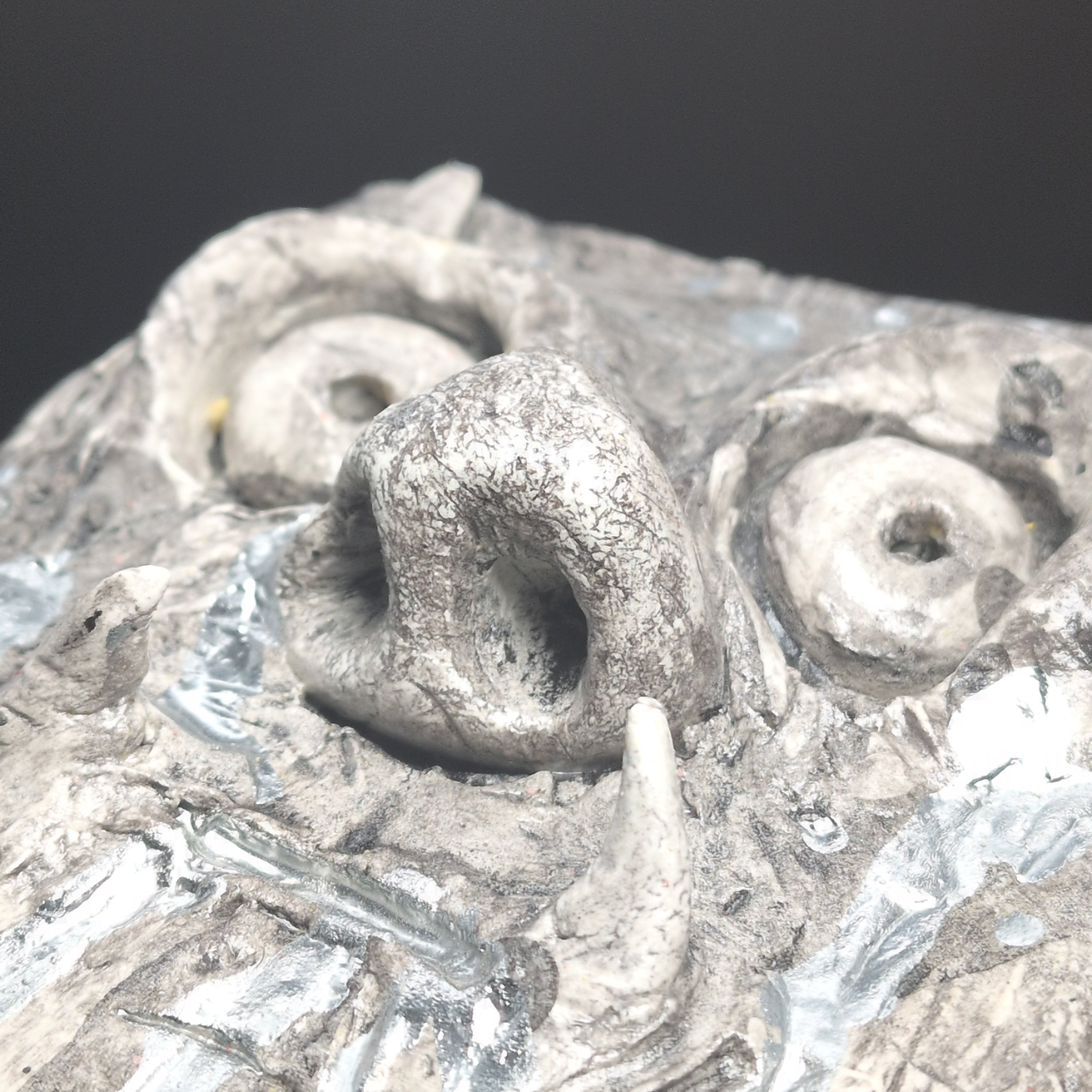 SPIRIT EFFIGY - Handmade Japanese Clay Sculpture, Tarnished Silver, Ashen Elder - Image 8