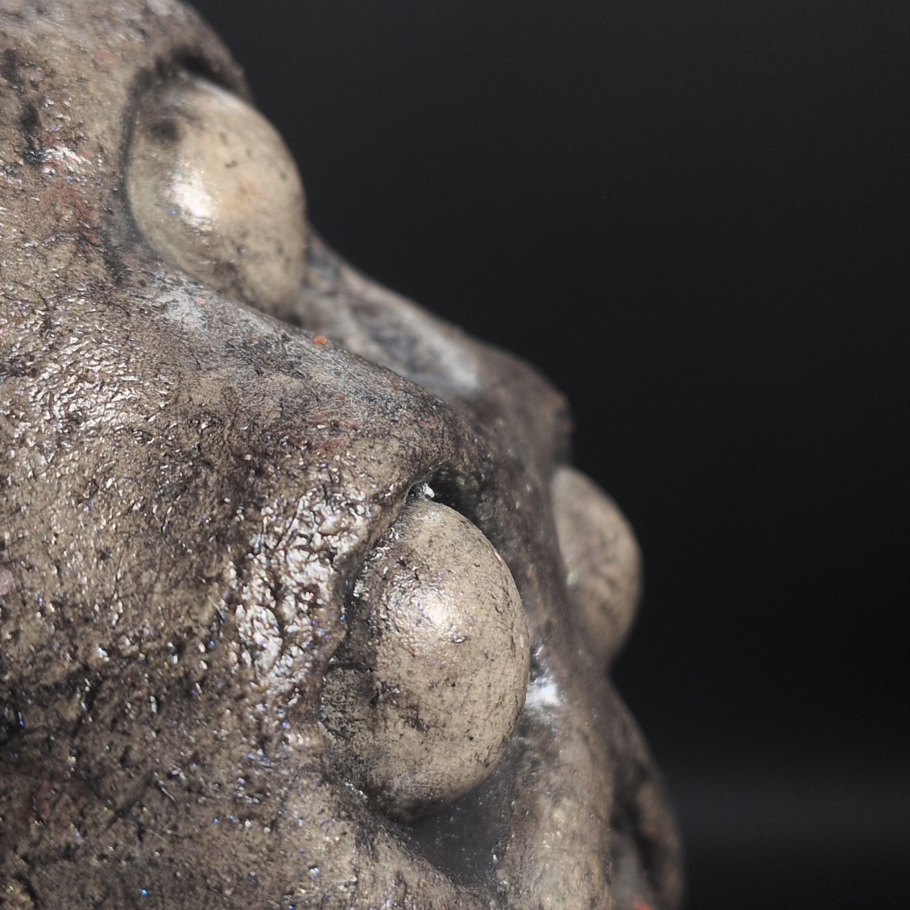 THREE-EYED SKULL - Handmade Japanese Yokai Effigy, Graphite, The Unsleeping - Image 10