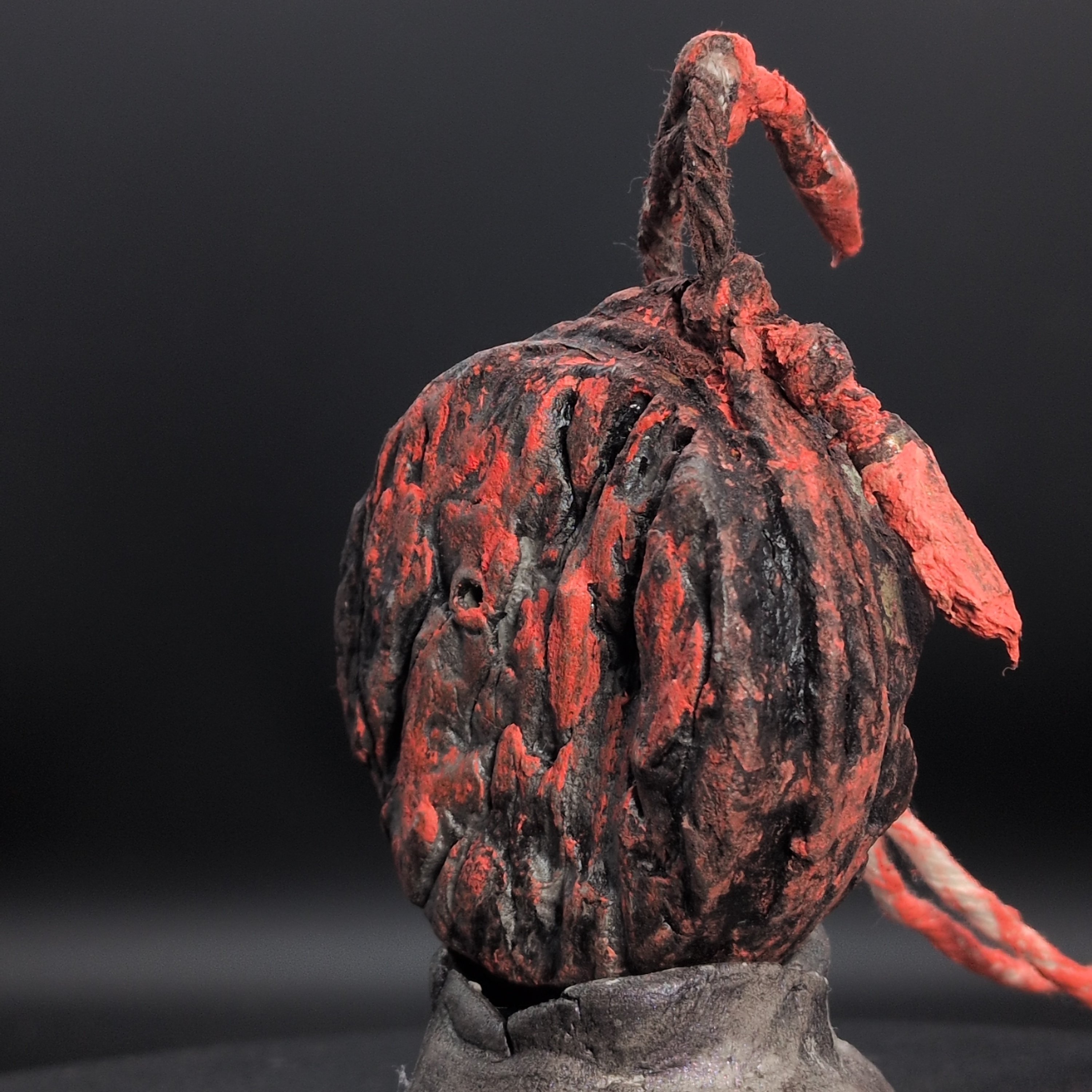 SPIRIT VESSEL - Handmade Japanese Yorishiro, Red and Charcoal, Emberhusk, Medium - Image 5