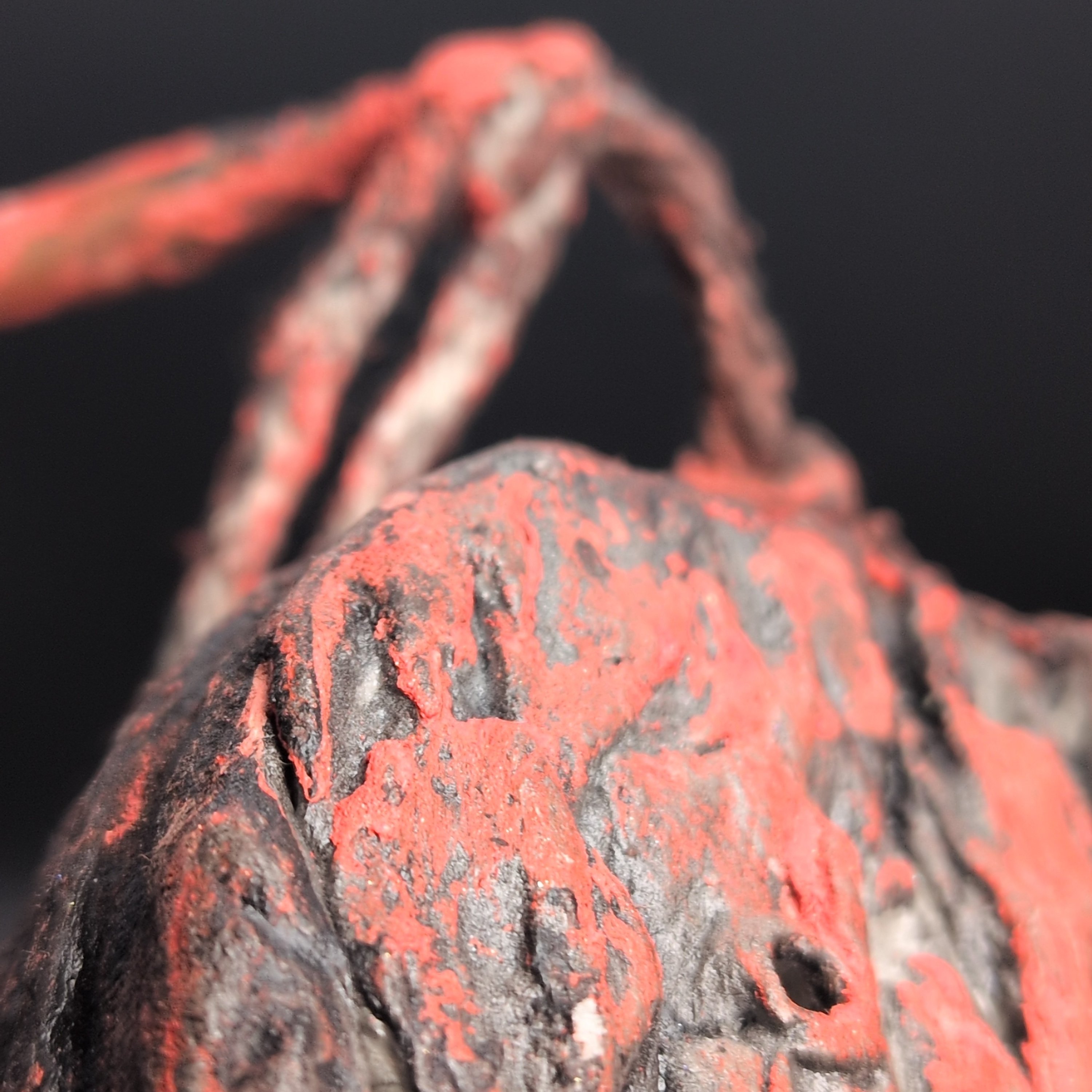 SPIRIT VESSEL - Handmade Japanese Yorishiro, Red and Charcoal, Emberhusk, Medium - Image 11