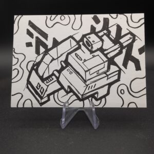Cyberpunk Hovership ACEO, Original Pen Drawing, 6.3x8.9cm (#1 of 4)