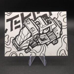 Cyberpunk Hovership ACEO, Original Pen Drawing, 6.3x8.9cm (#2 of 4)