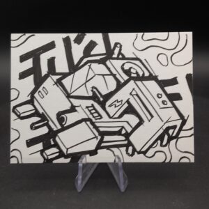 Cyberpunk Hovership ACEO, Original Pen Drawing, 6.3x8.9cm (#3 of 4)