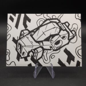 Cyberpunk Hovership ACEO, Original Pen Drawing, 6.3x8.9cm (#4 of 4)
