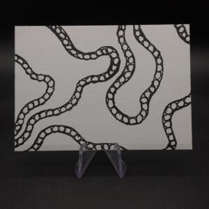 Liminal Pattern ACEO, Original Pen Drawing, Black and White, 6.3x8.9cm