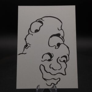 Shapeshifter Spirit ACEO, Original Pen Drawing, Black and White, 6.3x8.9cm (#3 of 3)