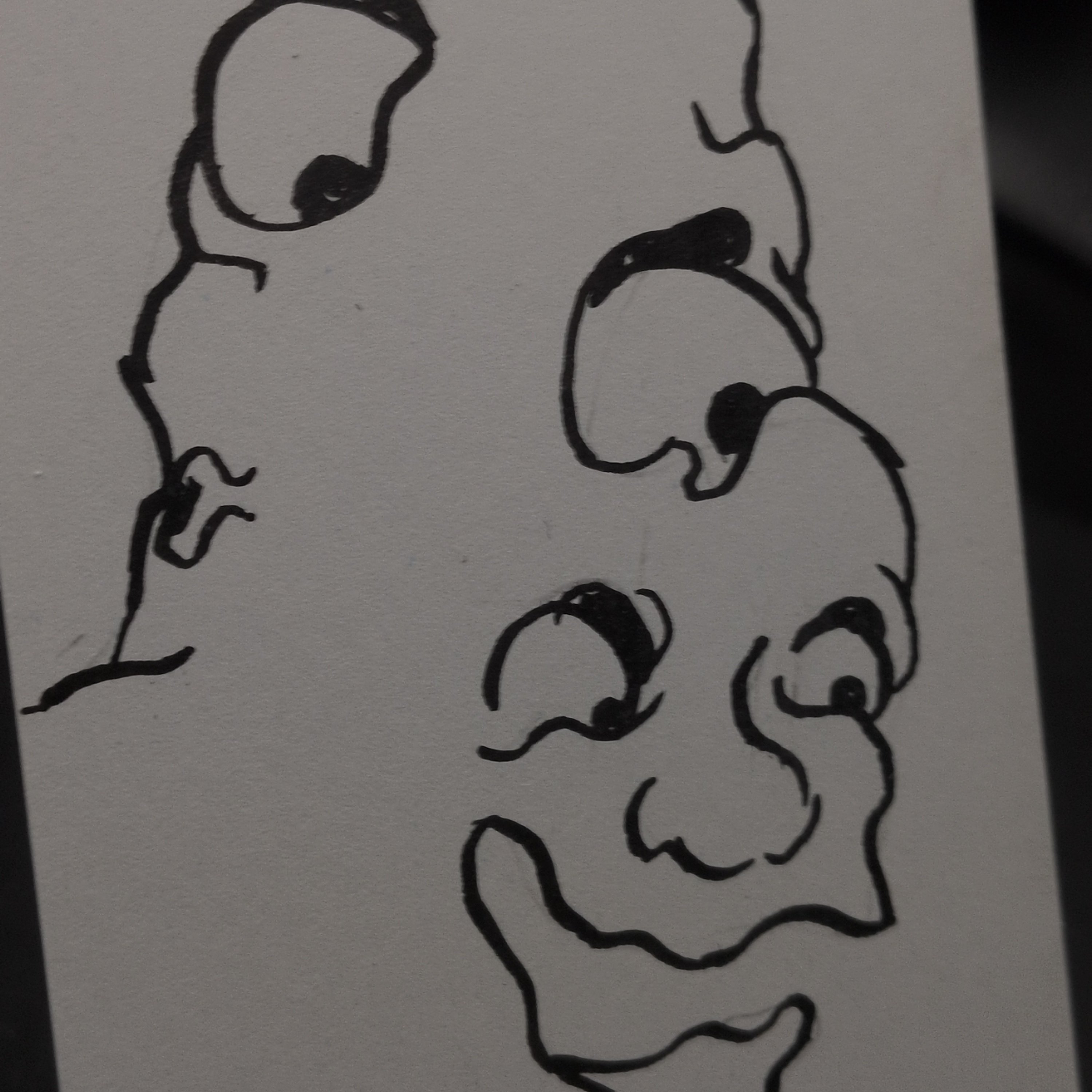 Shapeshifter Spirit ACEO, Original Pen Drawing, Black and White, 6.3x8.9cm (#3 of 3) - Image 2