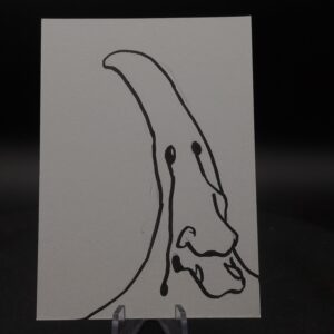 Weeping Ghost ACEO, Original Pen Drawing, Black and White, 6.3x8.9cm (#1 of 3)