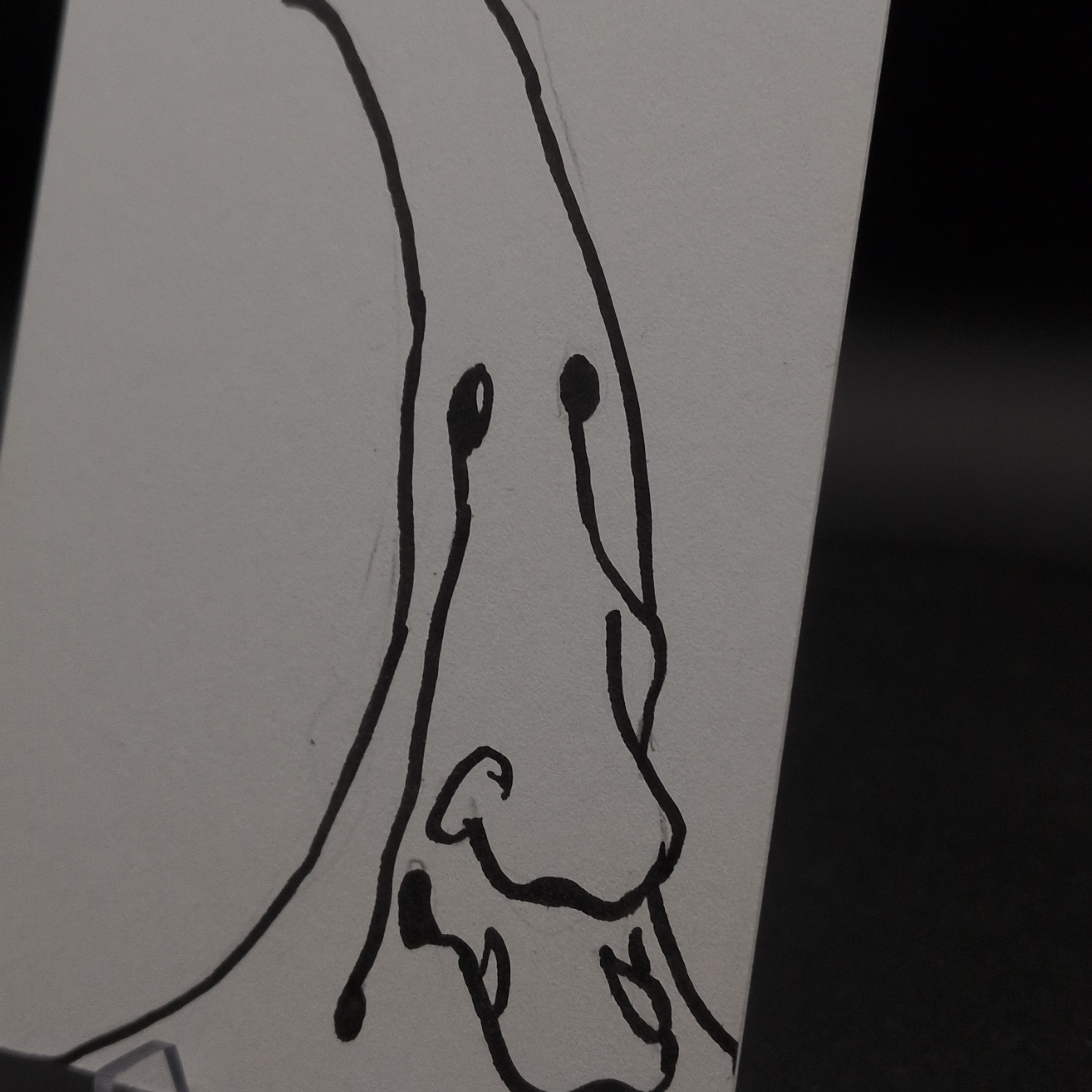 Weeping Ghost ACEO, Original Pen Drawing, Black and White, 6.3x8.9cm (#1 of 3) - Image 2