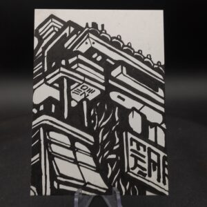 Kowloon Spire ACEO, Original Pen Drawing, Black and White, 6.3x8.9cm (#3 of 3)
