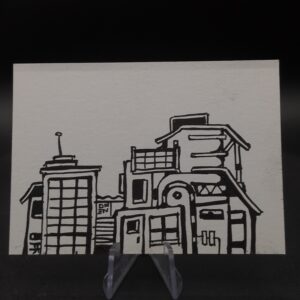 Sable Province ACEO, Original Pen Drawing, Black and White, 6.3x8.9cm (#1 of 5)