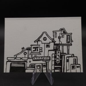Sable Province ACEO, Original Pen Drawing, Black and White, 6.3x8.9cm (#2 of 5)