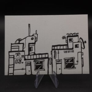 Sable Province ACEO, Original Pen Drawing, Black and White, 6.3x8.9cm (#4 of 5)