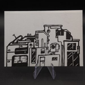 Sable Province ACEO, Original Pen Drawing, Black and White, 6.3x8.9cm (#5 of 5)
